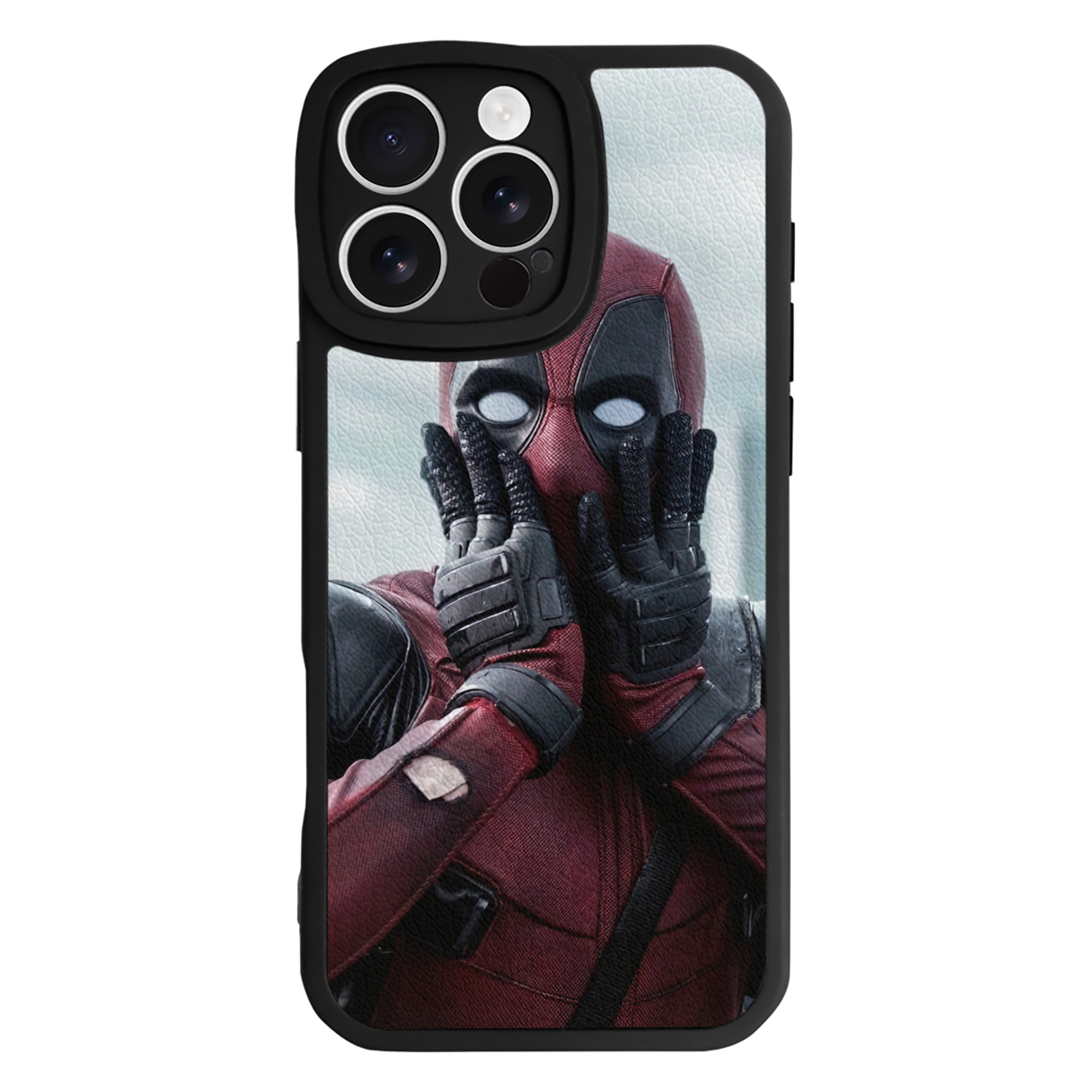 （画像用） Deadpool デッドプール 【iPhone 16シリーズ対応】シリコンスマホケース（レザー調） 材質：シリコン